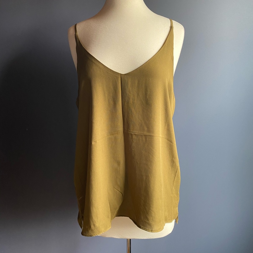 Olive Green Loose Flowy Tank